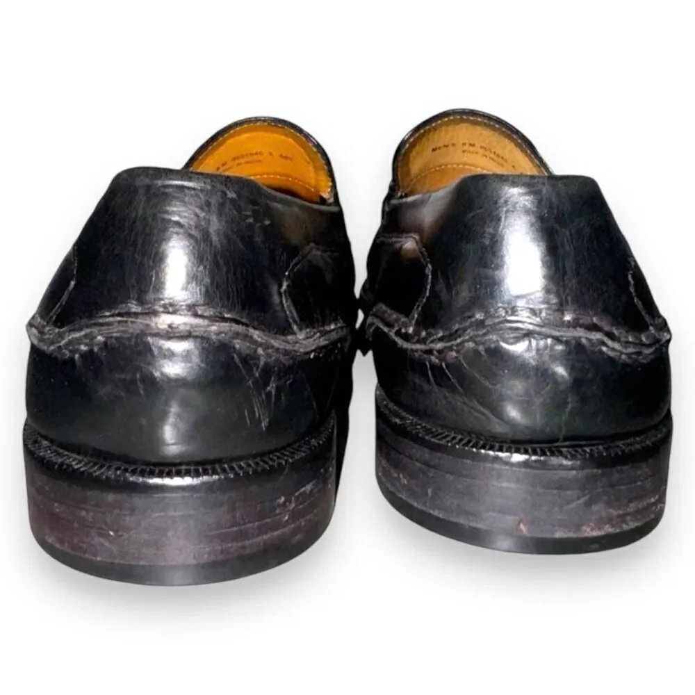 Black Sperry Gold Cup Leather Penny Loafers Size 9